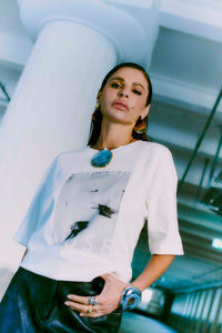 CMMUSE - T-SHIRT I RÅHVID