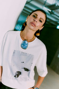 CMMUSE - T-SHIRT I RÅHVID