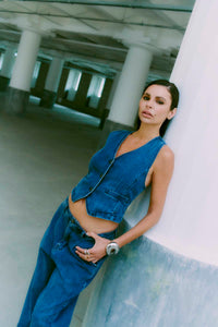 CMJEAN - DENIM VEST I BLÅ