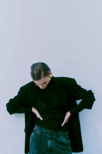CMTAILOR - LANG BLAZER I SORT