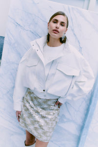 CMSEQUINCE - NEDERDEL MED PAILLETTER I BEIGE