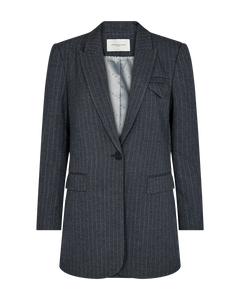 CMTAILOR - LANG PINSTRIPE BLAZER I GRÅ