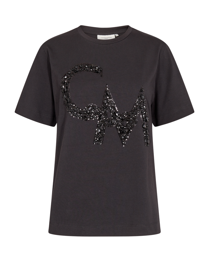 CMVELA - T-SHIRT MED LOGO I SORT