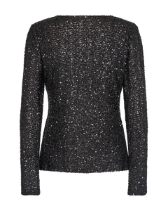 CMSEQUINCE - BLUSE MED PAILLETTER I SORT