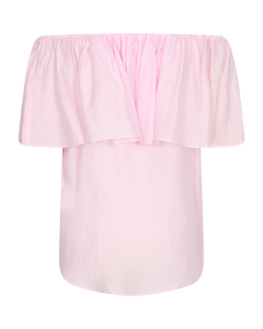 CMMOLLY - BLUSE MED FLÆSER I ROSA