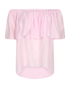 CMMOLLY - BLUSE MED FLÆSER I ROSA