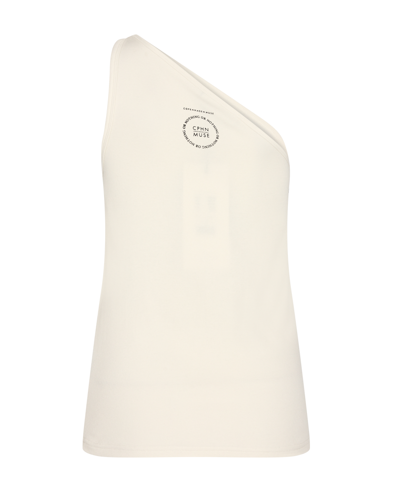 CMSIV - ONE SHOULDER TOP I RÅHVID