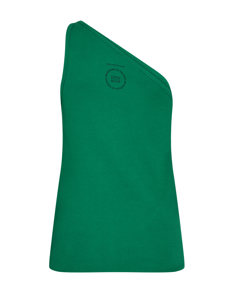 CMSIV - ONE SHOULDER TOP I GRØN