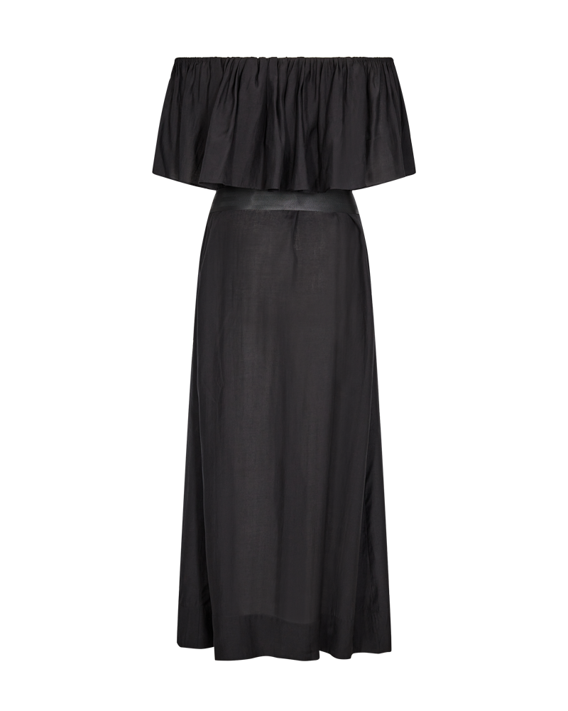CMMOLLY - OFF-SHOULDER KJOLE I SORT