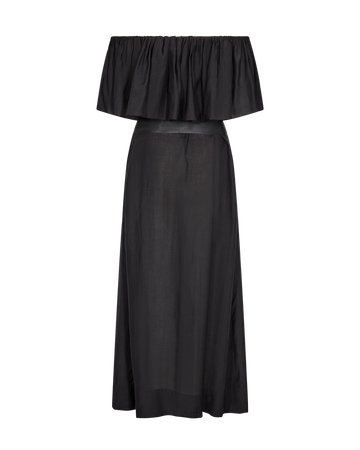 CMMOLLY - OFF-SHOULDER KJOLE I SORT