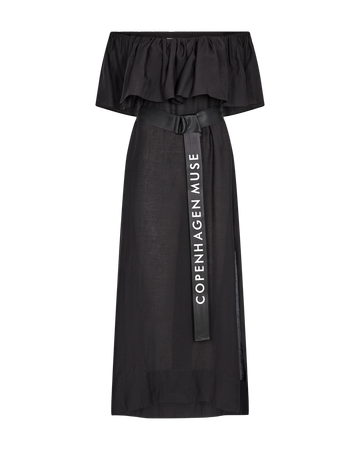 CMMOLLY - OFF-SHOULDER KJOLE I SORT