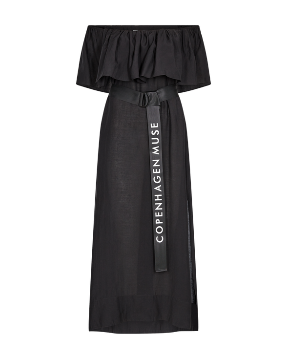 CMMOLLY - OFF-SHOULDER KJOLE I SORT