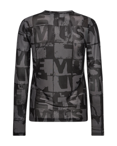 CMCORA - MESH T-SHIRT I SORT OG BRUN