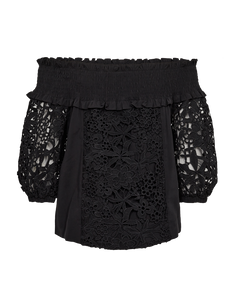 CMMADELYN - OFF-SHOULDER BLUSE I SORT