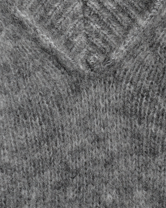 CMIBRA - FINSTRIKKET PULLOVER I GRÅ
