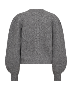 CMPACA - STRIKKET CARDIGAN I GRÅ