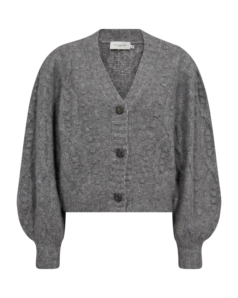 CMPACA - STRIKKET CARDIGAN I GRÅ
