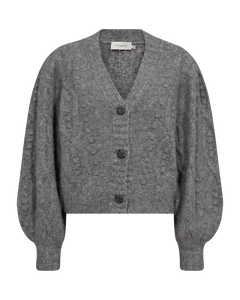 CMPACA - STRIKKET CARDIGAN I GRÅ