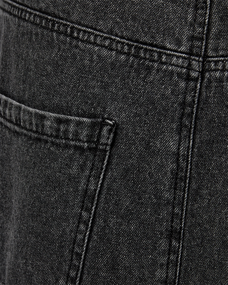 CMCHARLEE - LANG DENIM NEDERDEL I SORT