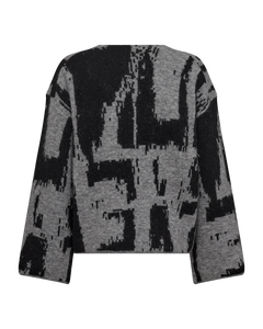 CMIBRA - FINSTRIKKET PULLOVER I GRÅ