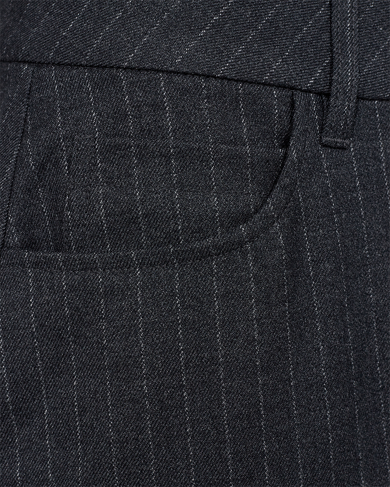 CMTAILOR - PINSTRIPE NEDERDEL I GRÅ