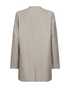CMCILLY - BLAZER MED AFTAGELIG ROSETTE I BEIGE