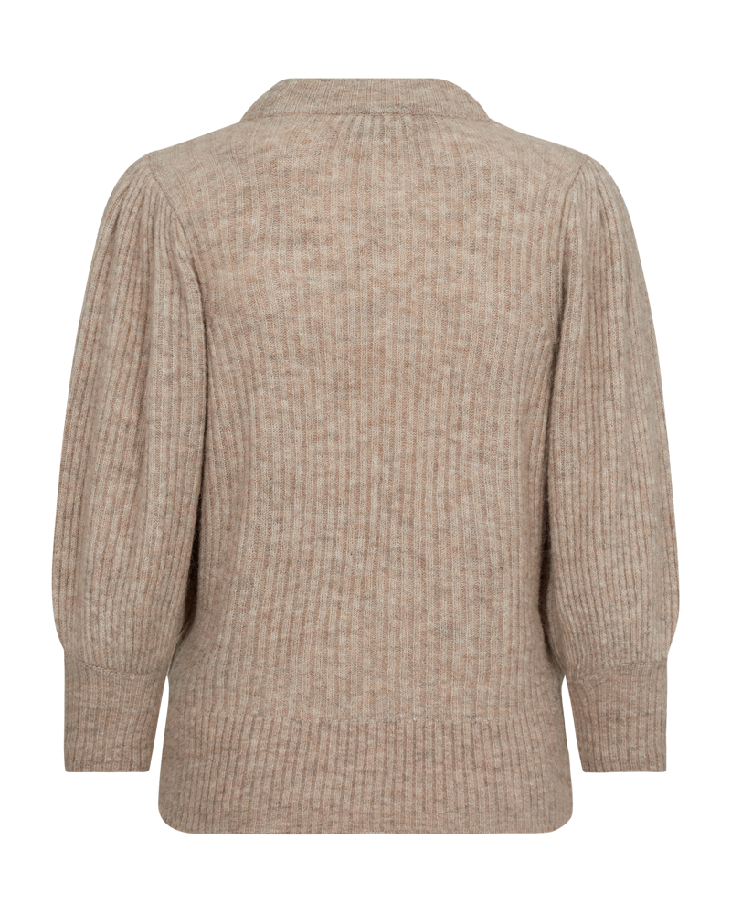 CMIBRA - STRIKTRØJE MED AFTAGELIG ROSE I BEIGE