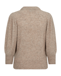 CMIBRA - STRIKTRØJE MED AFTAGELIG ROSE I BEIGE