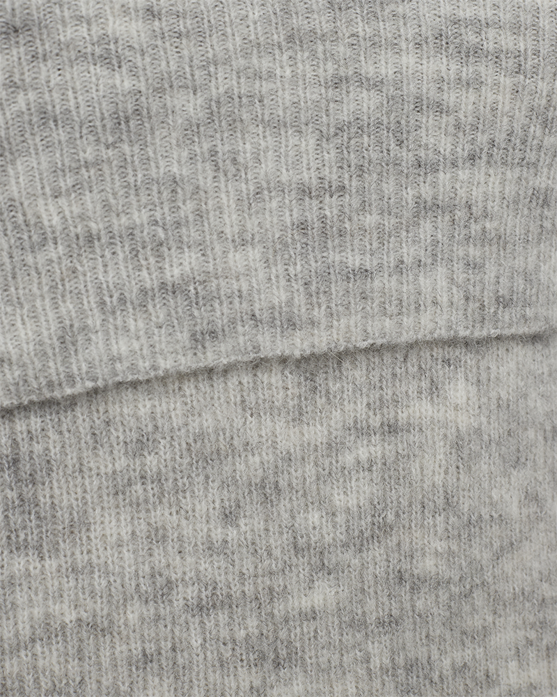 CMIBRA - OFF-SHOULDER PULLOVER I ULDBLANDING I GRÅ