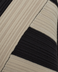 CMFORUM - MAXIKJOLE MED STRIBER I SORT OG BEIGE