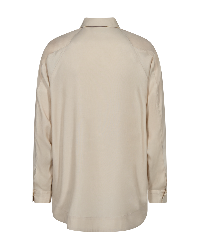 CMSILA - SKJORTE MED MESH-DETALJER I BEIGE
