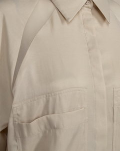 CMSILA - SKJORTE MED MESH-DETALJER I BEIGE