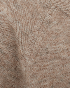 CMIBRA - FINSTRIKKET PULLOVER I ULDBLANDING I BEIGE