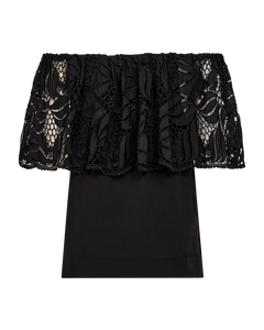 CMMOLLY - OFF-SHOULDER BLUSE I SORT