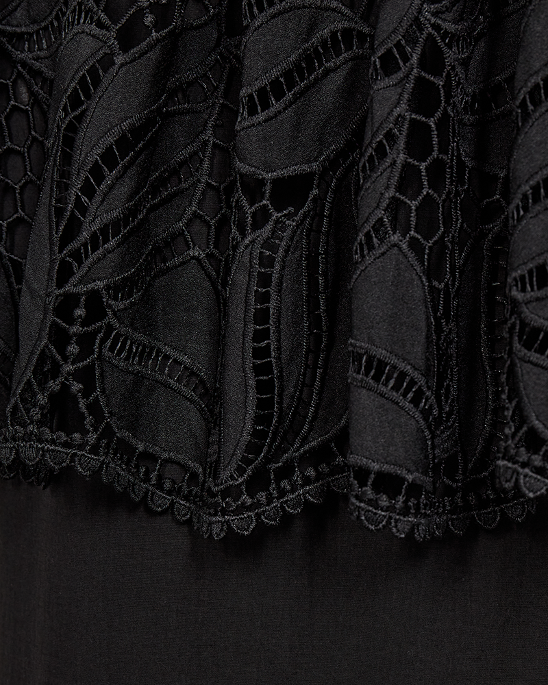 CMMOLLY - OFF-SHOULDER BLUSE I SORT