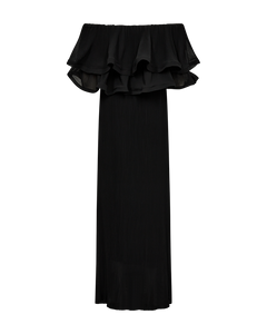 CMKIRA - OFF-SHOULDER KJOLE I SORT