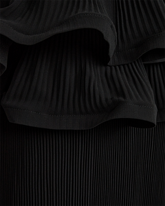 CMKIRA - OFF-SHOULDER KJOLE I SORT
