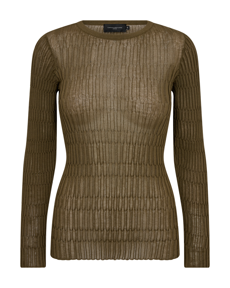 CMNATACHA - PULLOVER I KHAKIGRØN