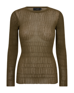 CMNATACHA - PULLOVER I KHAKIGRØN