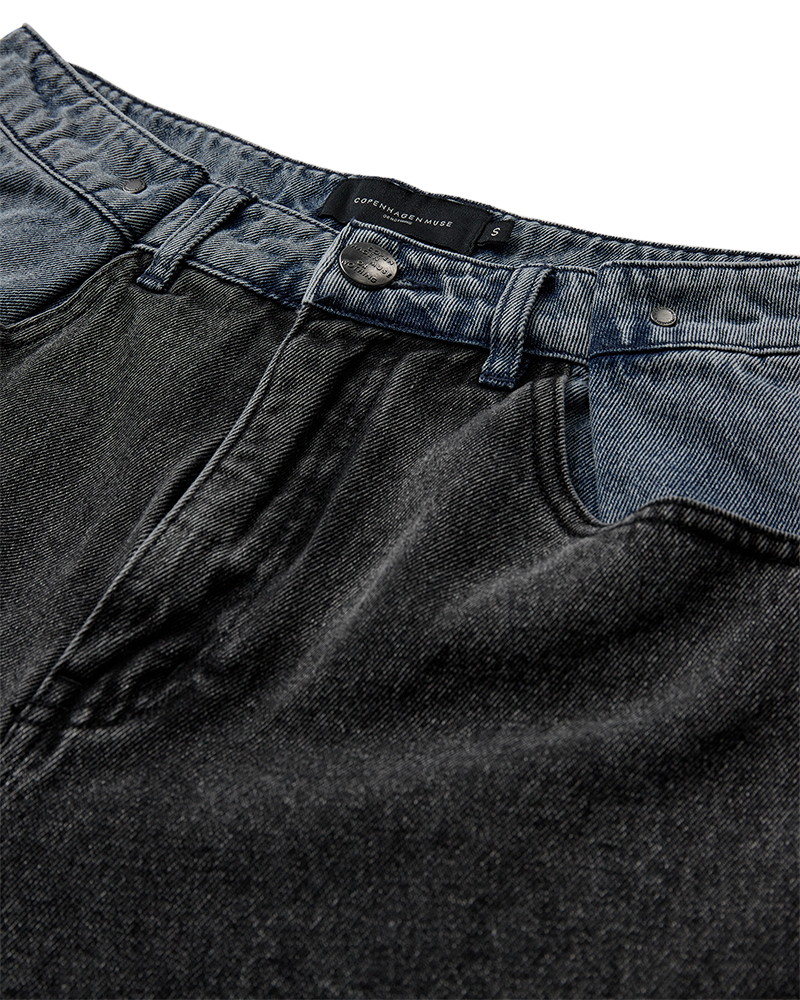 CMCHARLEE - DENIMJEANS I SORT OG BLÅ