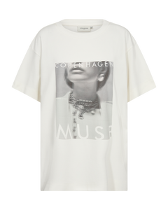 CMMUSE - T-SHIRT I RÅHVID