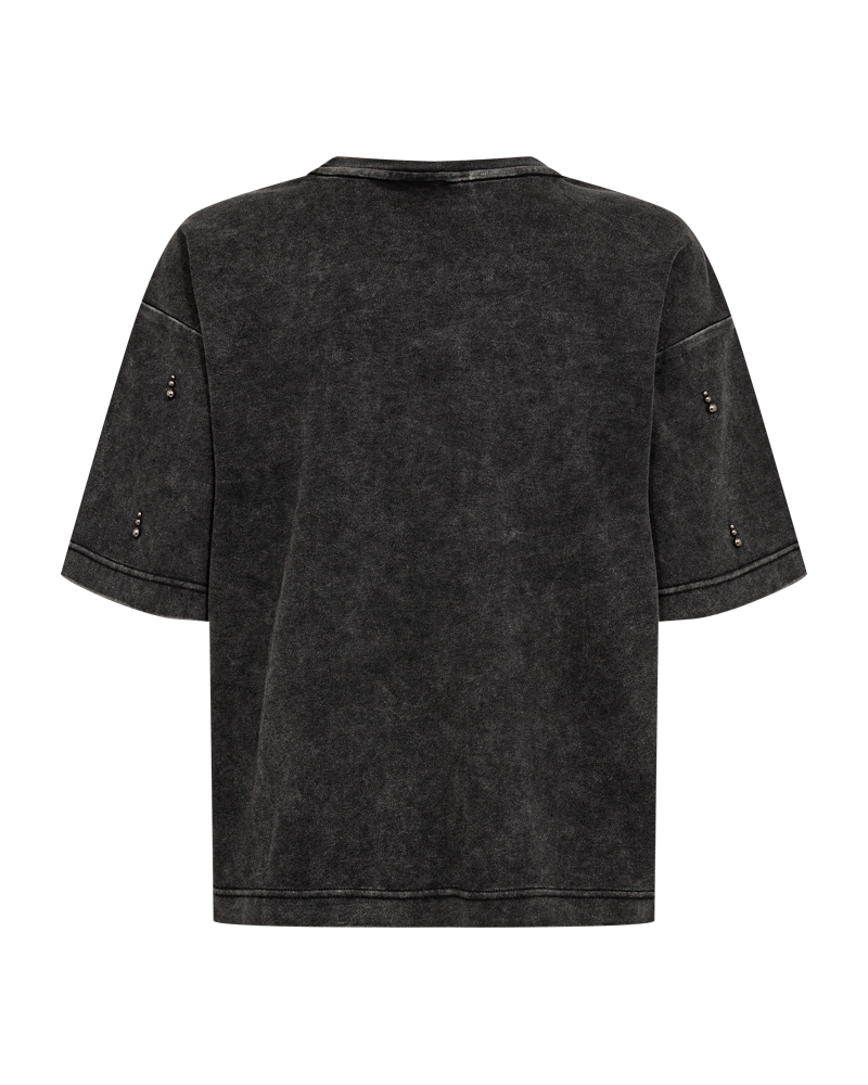 CMMUSE - T-SHIRT MED PERLER I SORT