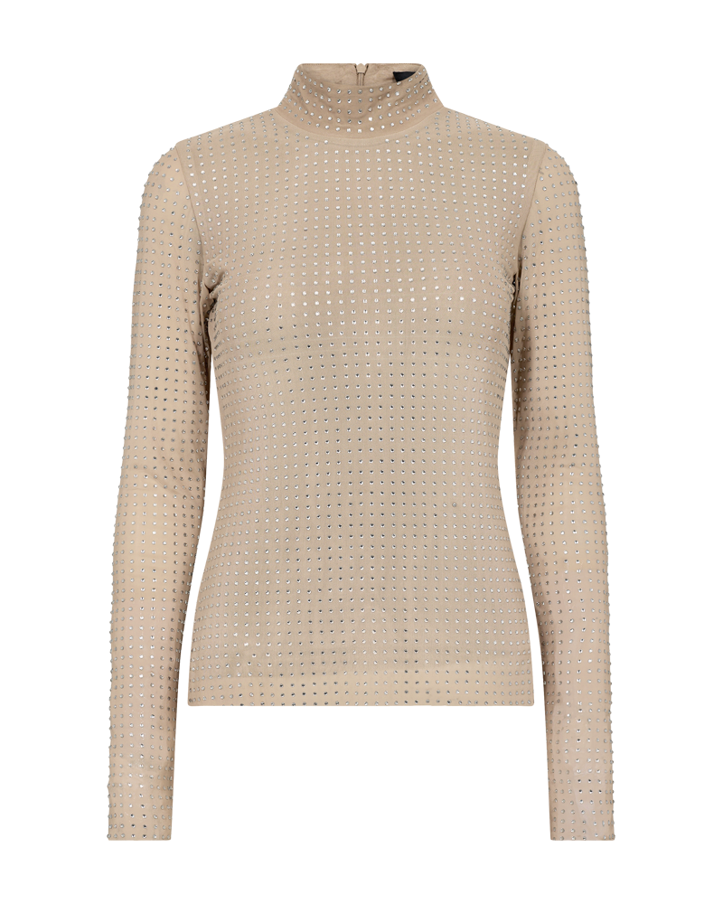 CMSTORNO - T-SHIRT MED STEN I BEIGE