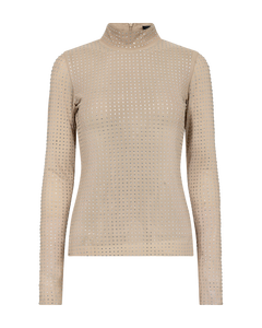 CMSTORNO - T-SHIRT MED STEN I BEIGE