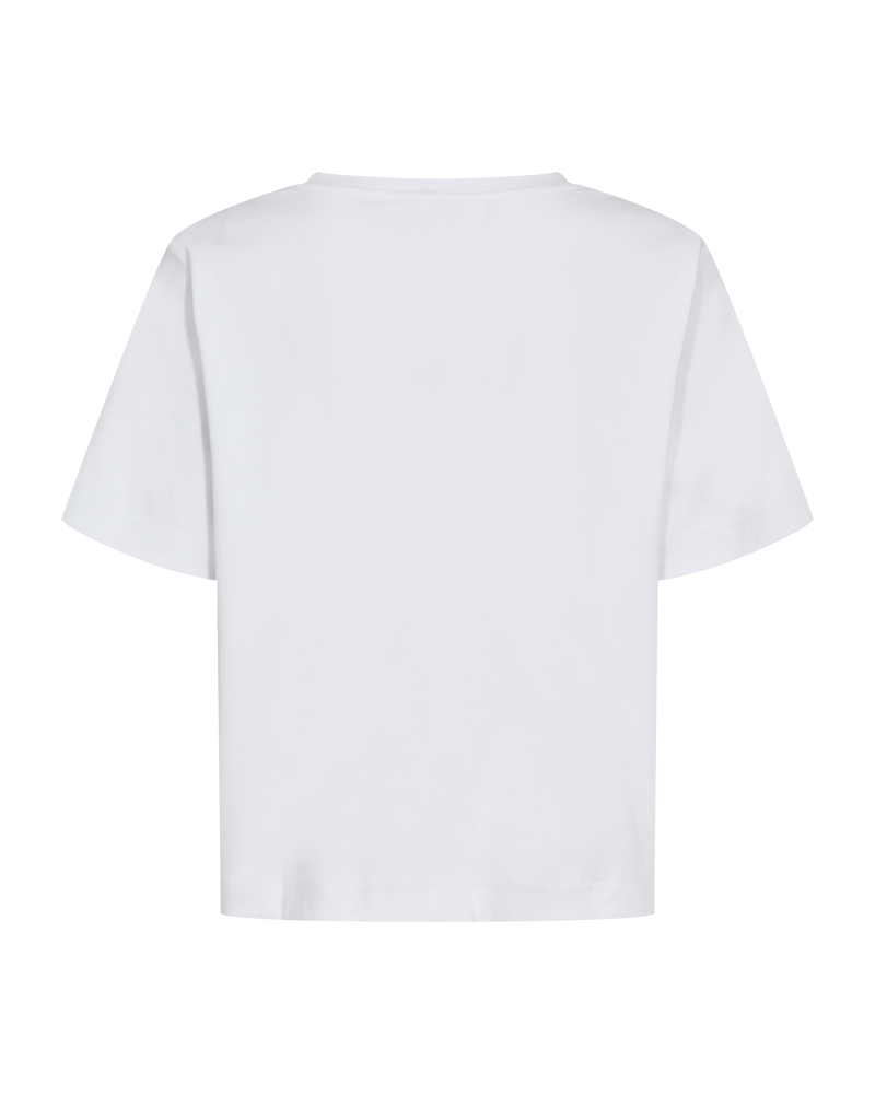 CMMUSE - T-SHIRT MED SIMILISTEN I HVID