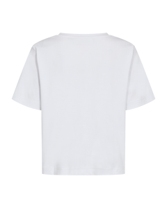 CMMUSE - T-SHIRT MED SIMILISTEN I HVID