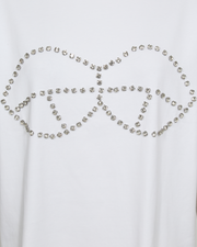 CMMUSE - T-SHIRT MED SIMILISTEN I HVID