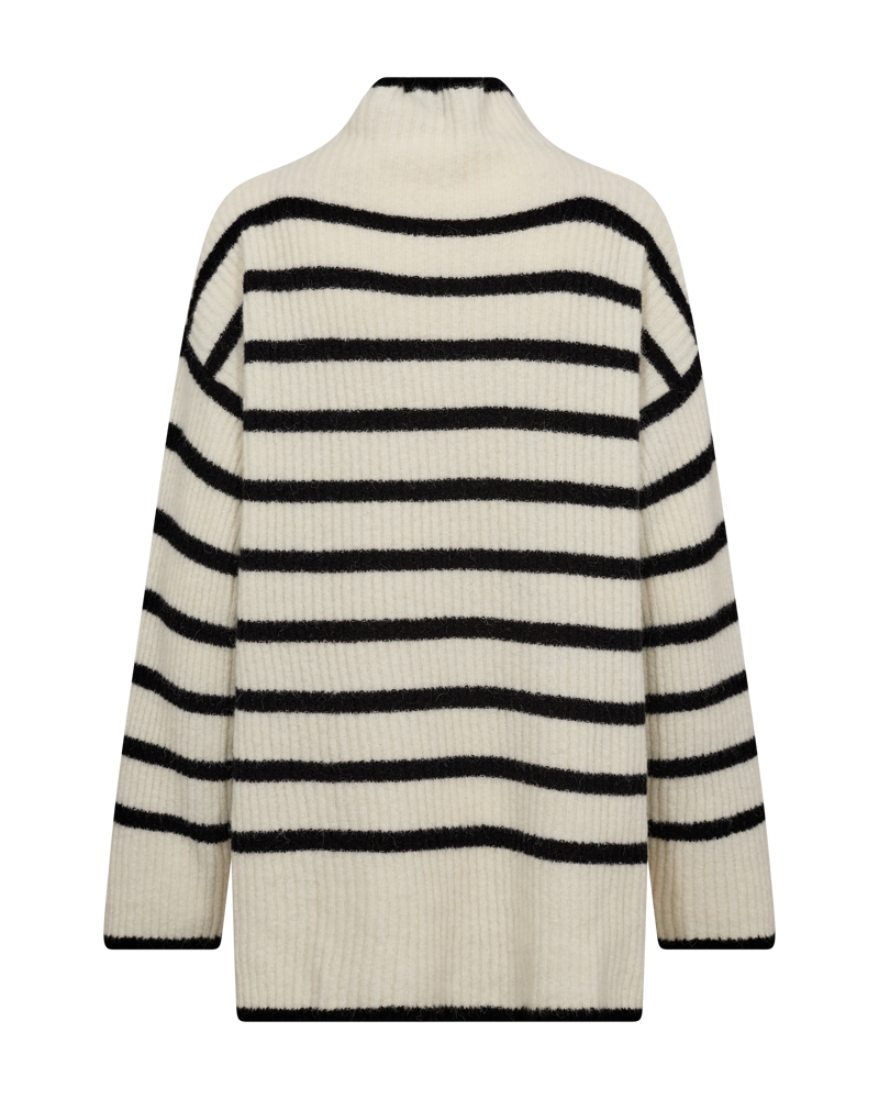 CMBIANCA - STRIBET PULLOVER I SORT OG HVID