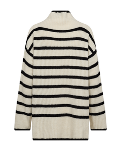 CMBIANCA - STRIBET PULLOVER I SORT OG HVID