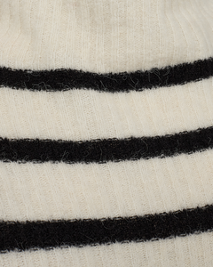 CMBIANCA - STRIBET PULLOVER I SORT OG HVID
